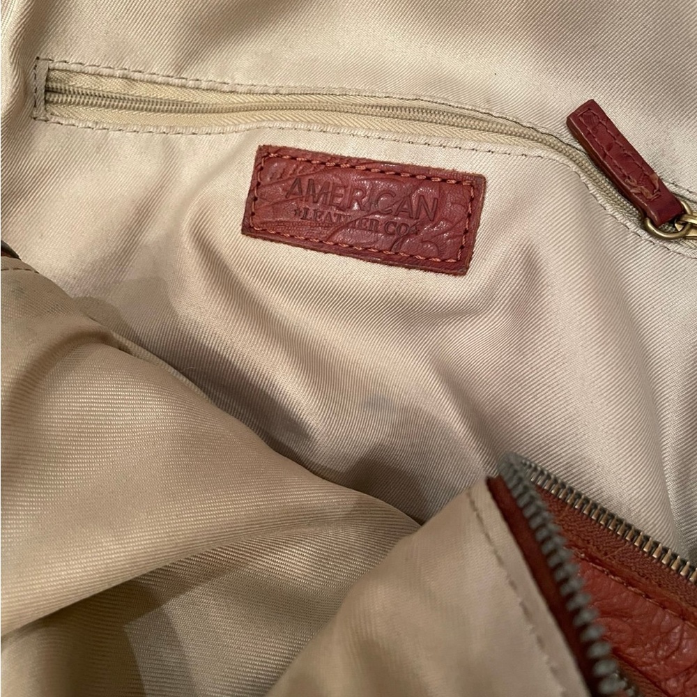 American Leather Co. embossed “Cleveland” style backpack - Picture 6 of 12